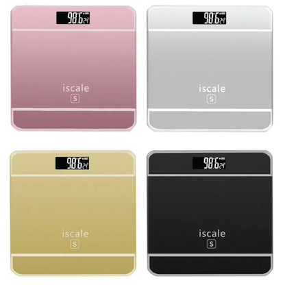 Imported Battery Operated Accurate Tempered Glass Electronic Digital Body Weight Scale Portable Weight Scale Machine With  5 Colors Available
