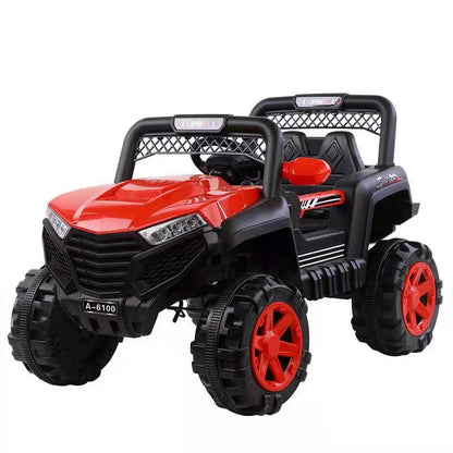 6100 Kids Ride On Jeep with Suspension, Music, Bluetooth Remote Control, Swing, Lights (Plastic Color)