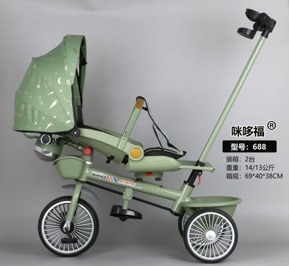 Tricycle with Umbrella +Handle+ Rotateable Seat By SevenOne #688