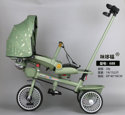 Tricycle with Umbrella +Handle+ Rotateable Seat By SevenOne #688