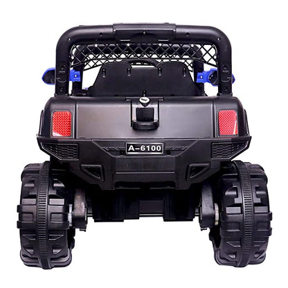 6100 Kids Ride On Jeep with Suspension, Music, Bluetooth Remote Control, Swing, Lights (Plastic Color)