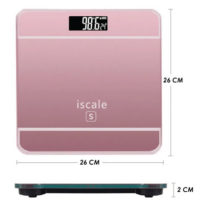 Imported Battery Operated Accurate Tempered Glass Electronic Digital Body Weight Scale Portable Weight Scale Machine With  5 Colors Available