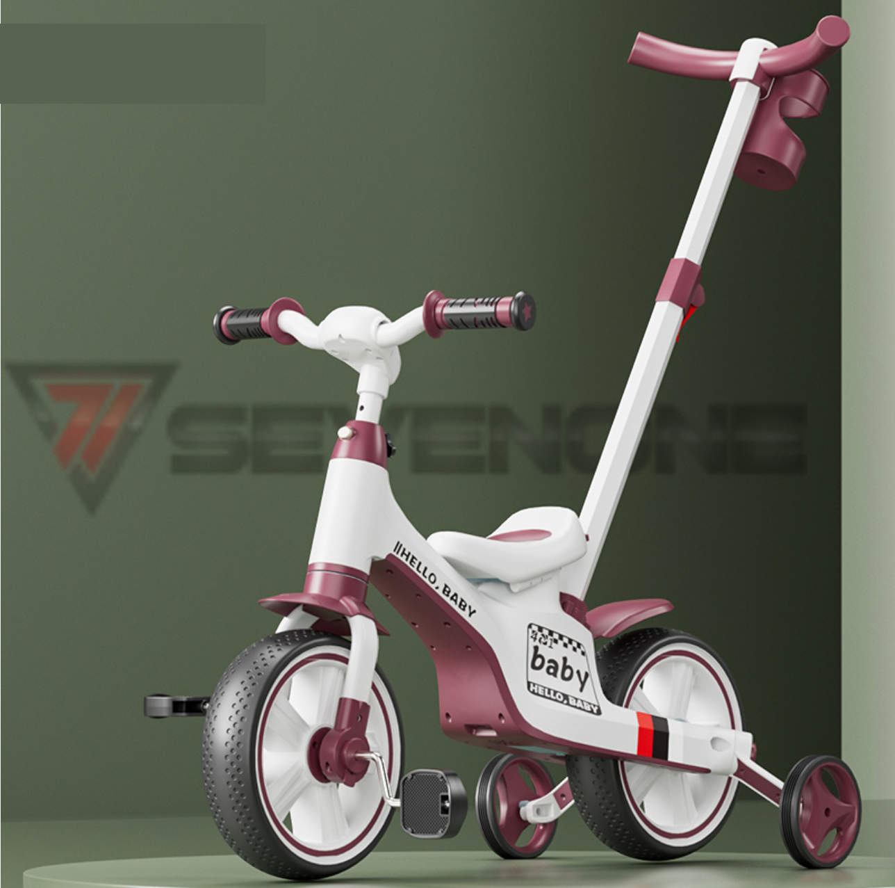 4 in Tricycle cum Bicycle | "Stroller + Tricycle + Glider + Balance Bike, 4 modes # 1688