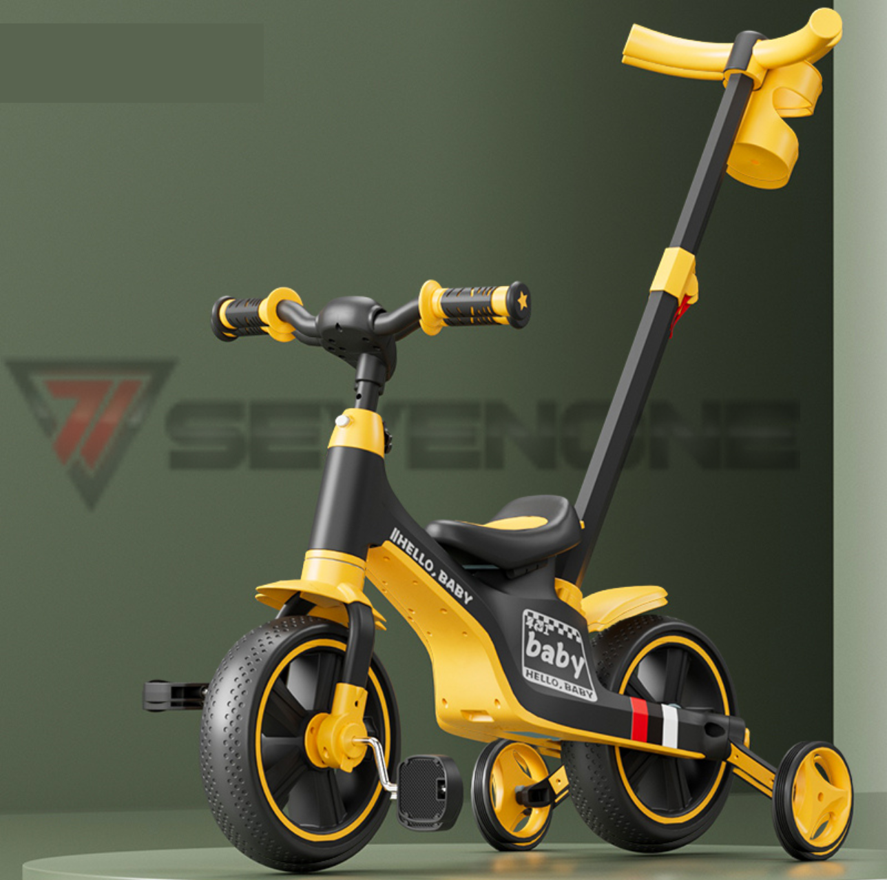 4 in Tricycle cum Bicycle | "Stroller + Tricycle + Glider + Balance Bike, 4 modes # 1688